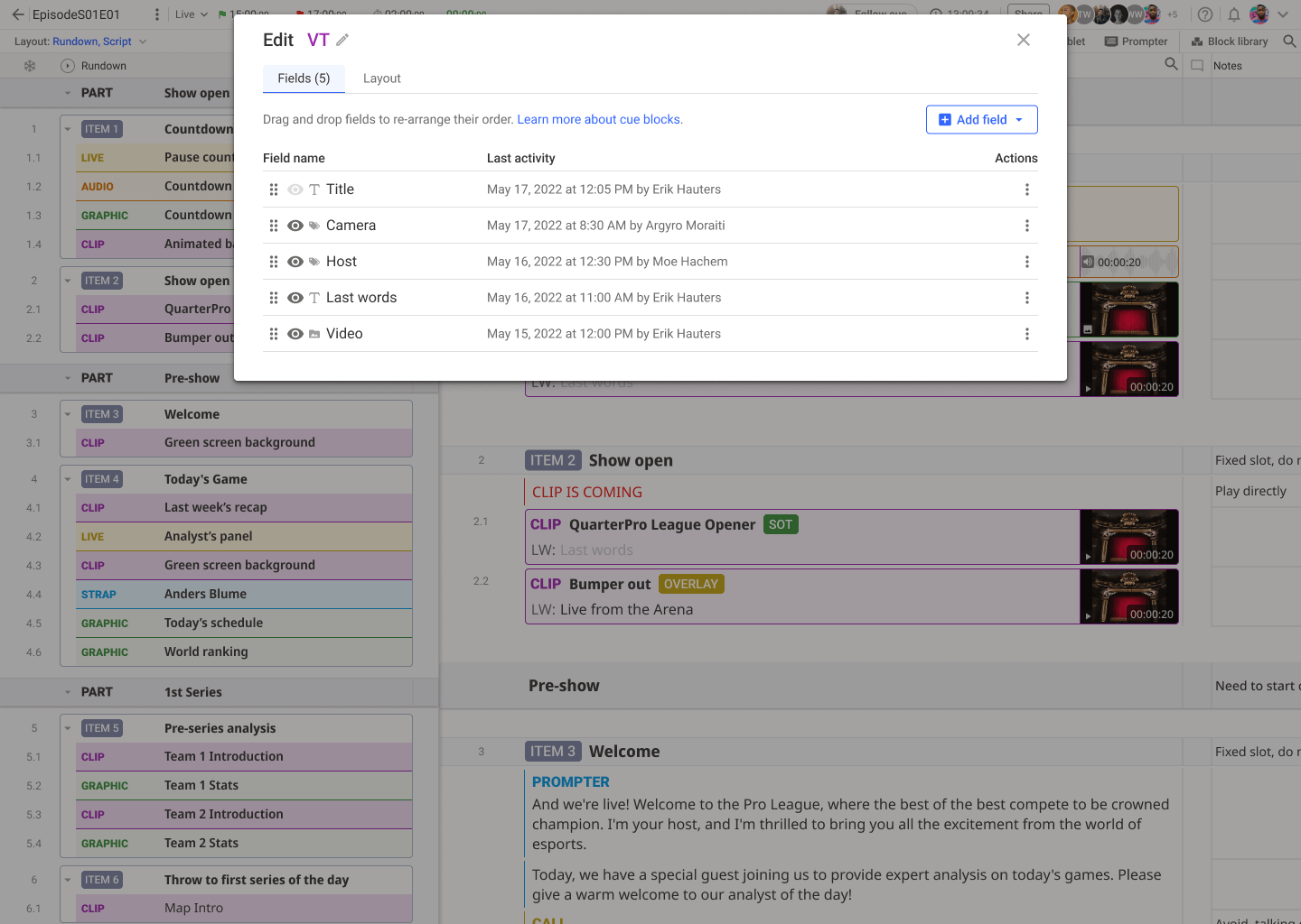 Users can create fields with different data types